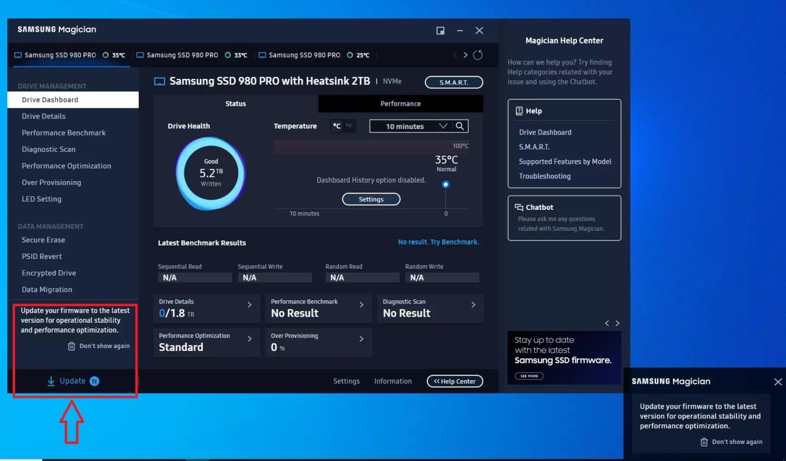 Urgent Firmware Update Required for Some Samsung 980 Pro 2TB SSDs