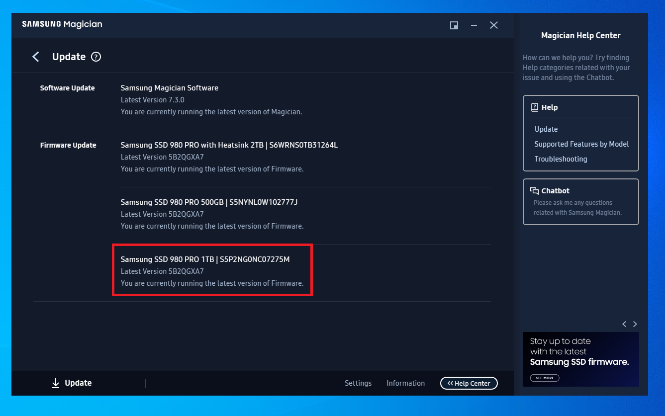 Urgent Firmware Update Required for Some Samsung 980 Pro 2TB SSDs